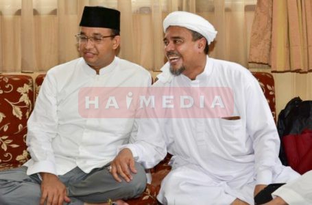 Anies Baswedan dan Imam Besar FPI Riziq Syihab | Foto: Istimewa