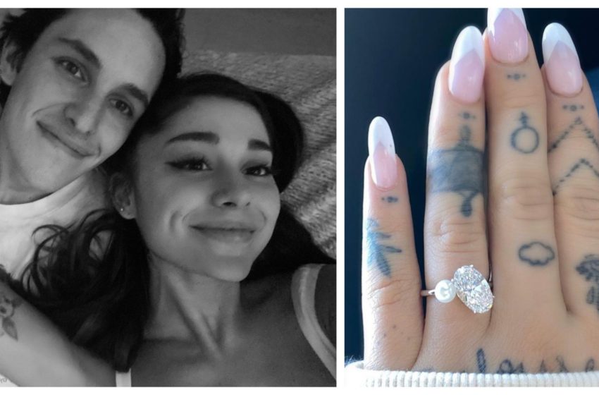  Ariana Umumkan Dirinya Tunangan dengan Unggah Foto Cincin Mutiara dan Berlian di Akun Instagram