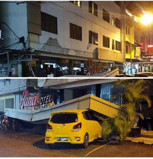  Kanopi Lobby Hotel Hana Ambruk, Tidak Ada Korban Jiwa