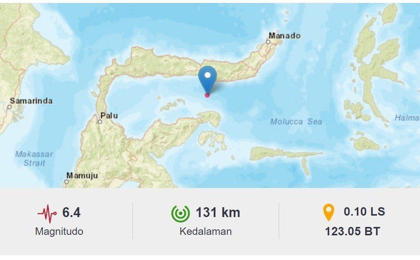  Tidak Berpotensi Tsunami Gempa Magnitudo 6,4 di Gorontalo