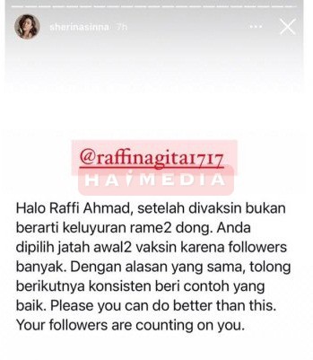  Dokter Reisa dan Sherina Munaf Tegur Raffi Ahmad yang Datang Pesta tanpa Masker Setelah Vaksin