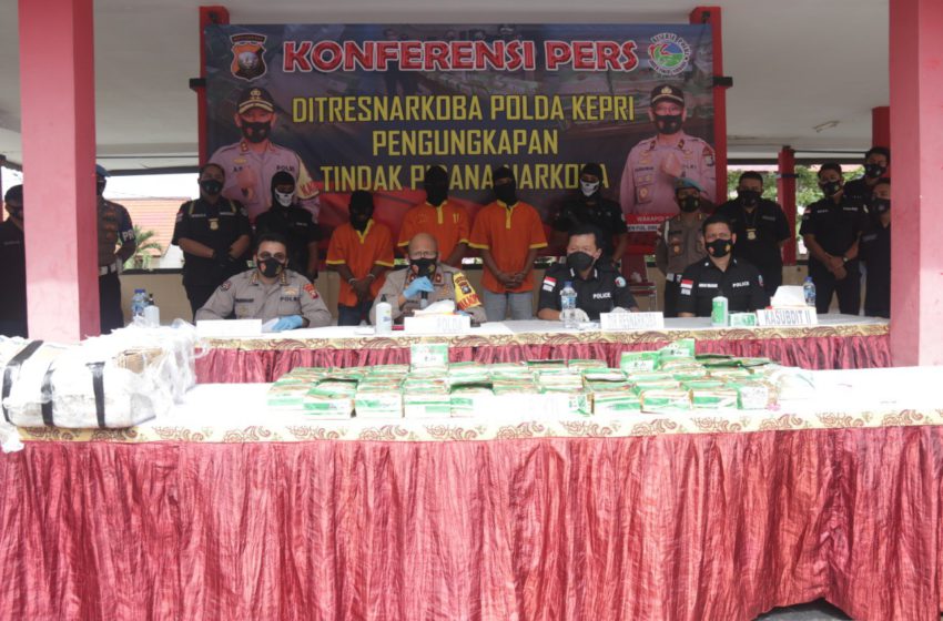 Konferensi pers, Diresnarkoba Polda Kepri Pengungkapan Tindak Pidana Narkoba