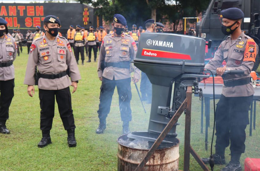 Polda Banten Gelar Apel Pasukan Antisipasi Bencana