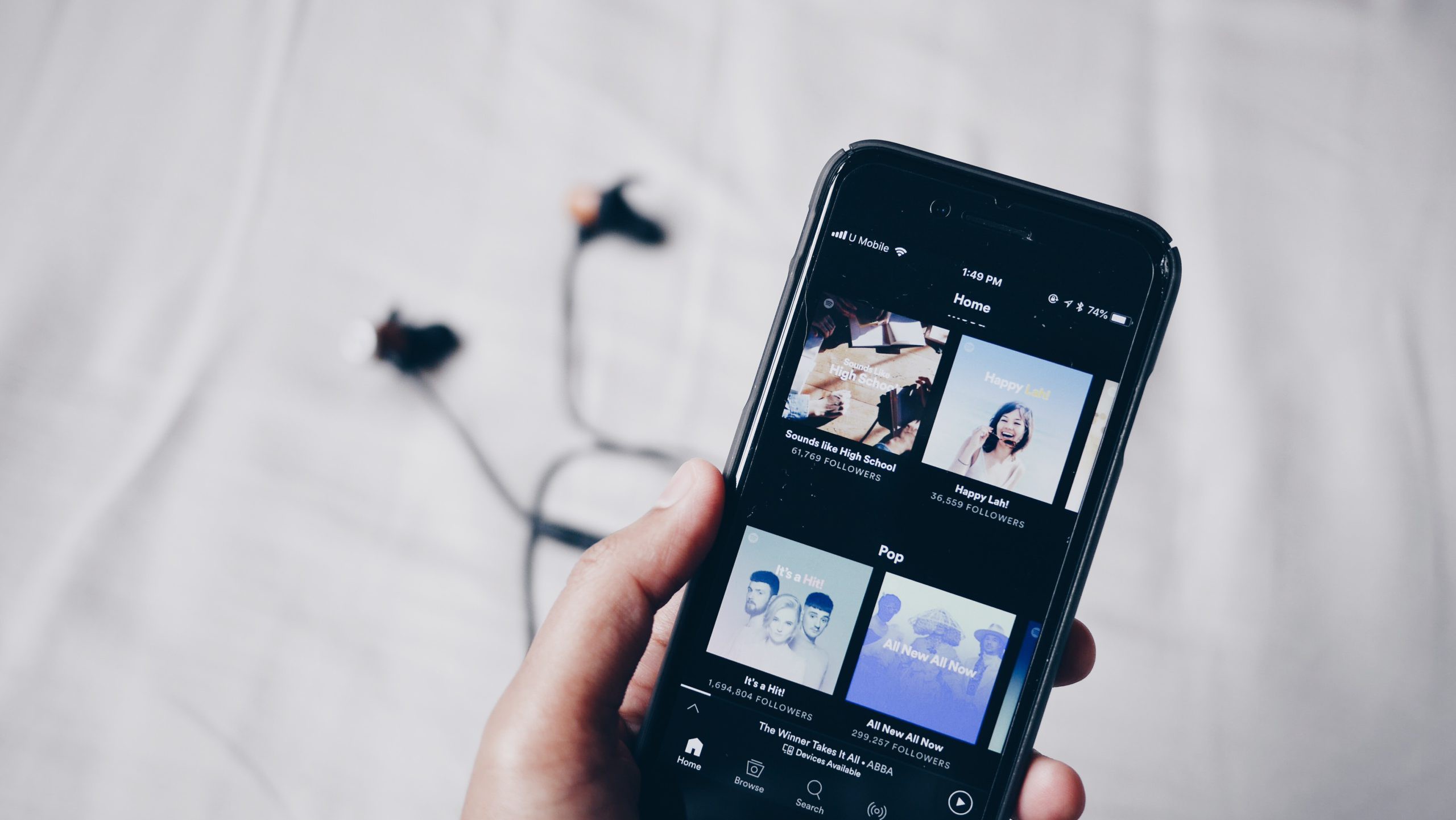 Aplikasi Spotify. (Foto: Unsplash)