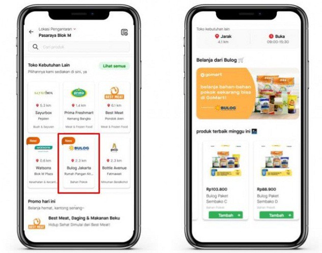  Belanja Kebutuhan Pokok dari Bulog Bisa Lewat Aplikasi GoJek, Tinggal Klik GoMart