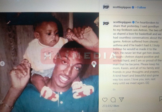  Anak Pertama Legenda NBA Scottie Pippen Meninggal Dunia