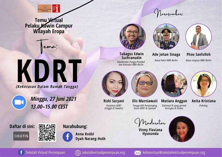  Sekolah Virtual Perempuan dan Indonesisches Kultur Agentur Team Selenggarakan Webinar Terkait KDRT di Wilayah Eropa
