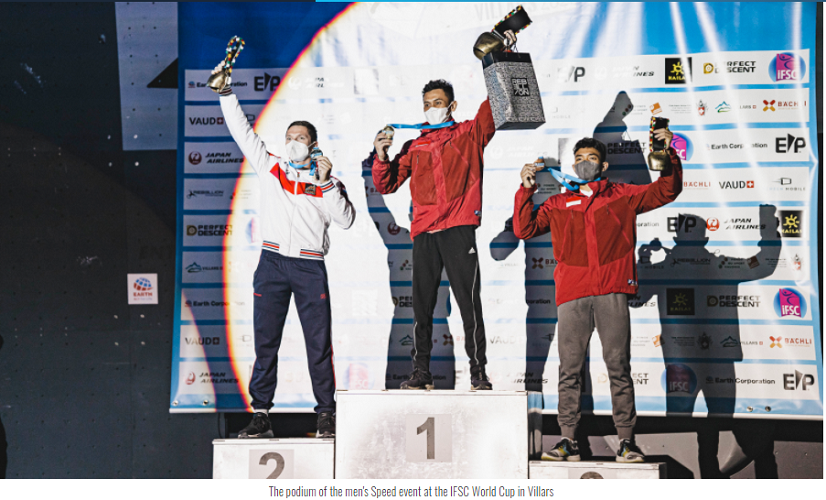  Ajang IFSC Climbing World Cup Villars, Atlet Panjat Tebing Indonesia Meraih Medali Emas Speed Putra