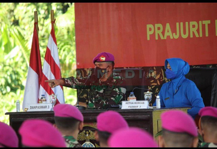  Komandan Pasmar 3 Menggelar Kegiatan Entry Briefing Kepada Seluruh Prajurit Petarung Bumi Kasuari Pasmar 3