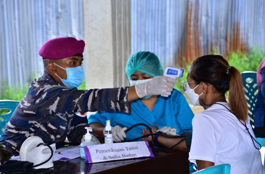  Perangi Covid-19, Korps Marinir TNI AL Laksanakan Program Vaksinasi Massal