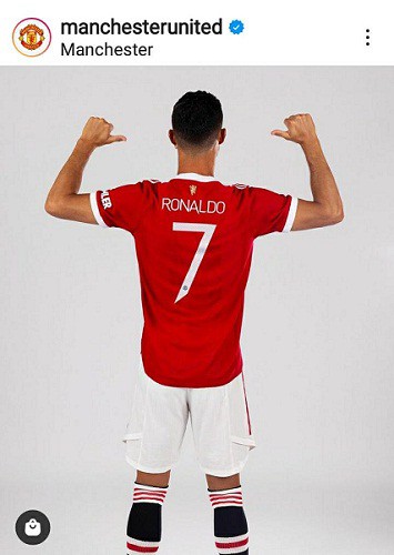  Kembali ke Old Trafford, Ronaldo Pakai Nomor Punggung 7