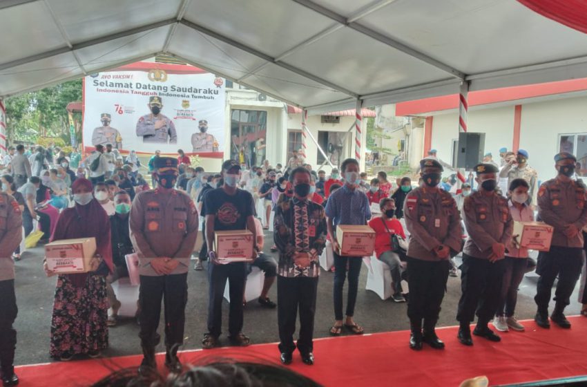  Baksos Alumni Akpol 1997/WP, Kapolda Kepri Cek Pelaksanaan Vaksinasi Massal di Ditpolairud Polda Kepri